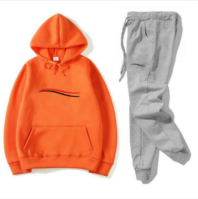 Mode homme ensemble survêtement hommes survêtement femmes sweats à capuche + pantalons vêtements pour hommes sweat-shirt pull homme décontracté t