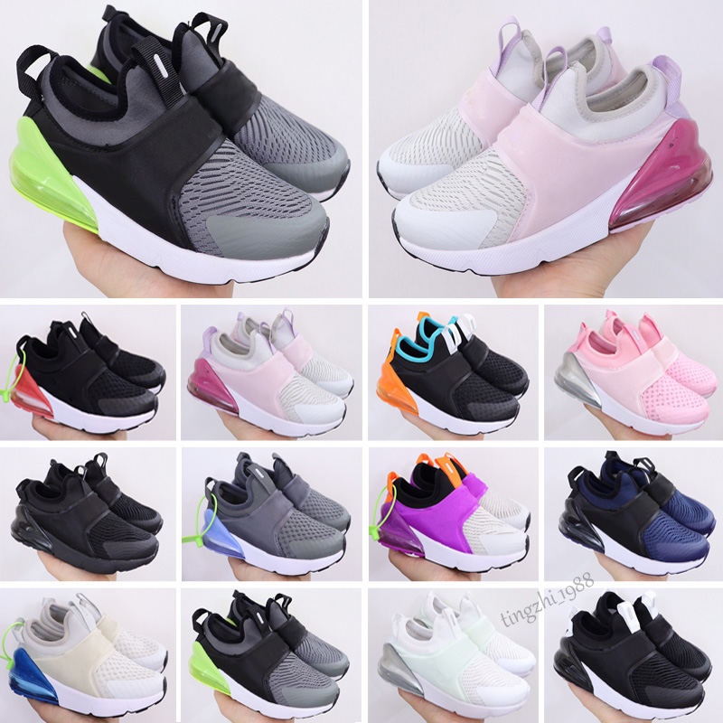 

2021 Running Shoes Be True Bred 270s Dusty Cactus Triple Black White Lime Blast Light Bone Punch Kids Sports Sneakers Trainers, Color 6