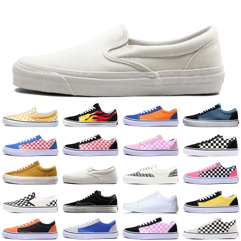 

VAN Old Skool Canvas Shoes Men Women Running Shoe Fear of God Triple White Black Red Blue Slip on Skateboard Sports Sneakers