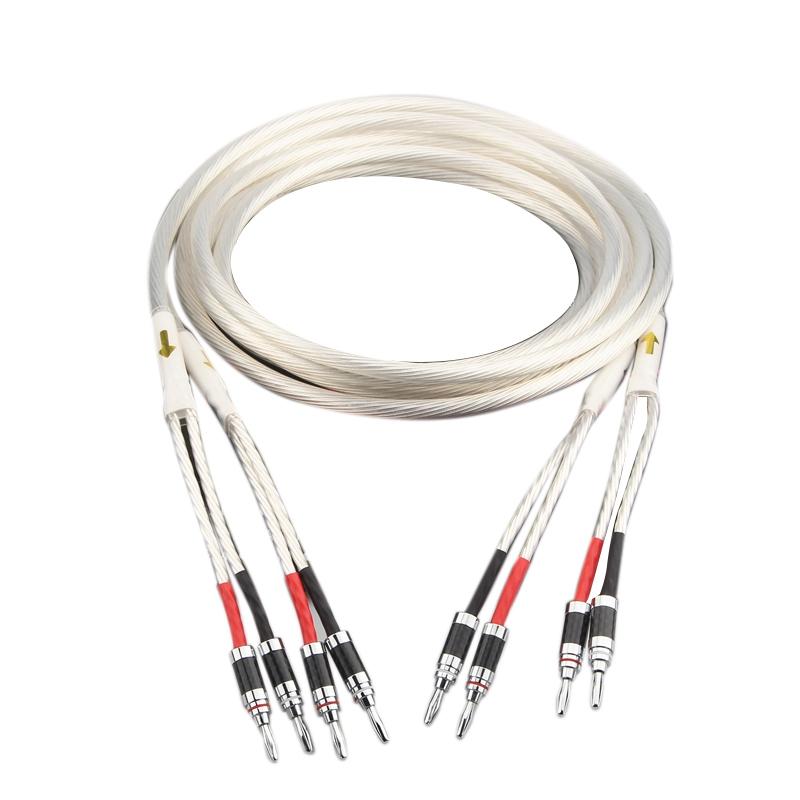 

Audio Cables & Connectors Xangsane HIFI Silver-Plated Speaker Cable Hi-End 4N OFC Wire For Hi-Fi Systems Y Plug Banana