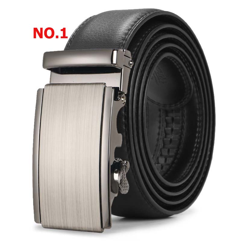 

automatic buckle black belts luxury male genuine leather strap belts for men belt cummerbunds, Black;brown