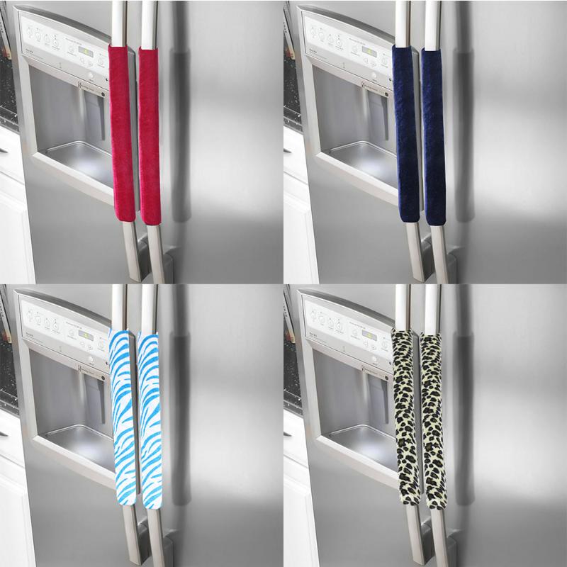 

Fridge Magnets 1 Pair Refrigerator Door Handle Cover Kitchen Handles Antiskid Gloves Oven Keep Off Fingerprints Protector