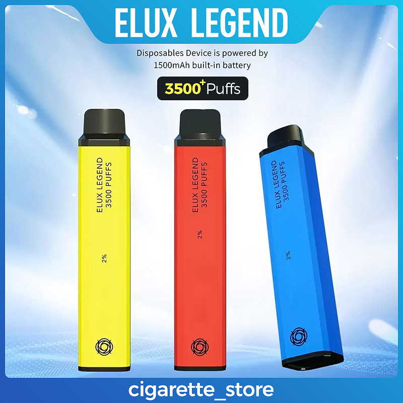 

Elux Legend Newest Disposable E cigarettes 3500Puffs Vape Pen 1500mAh Battery Vaporizer Stick Vapor Kit 2% 10ml Pre Filled Cartridge Device geek bar elf lux bang Mesh