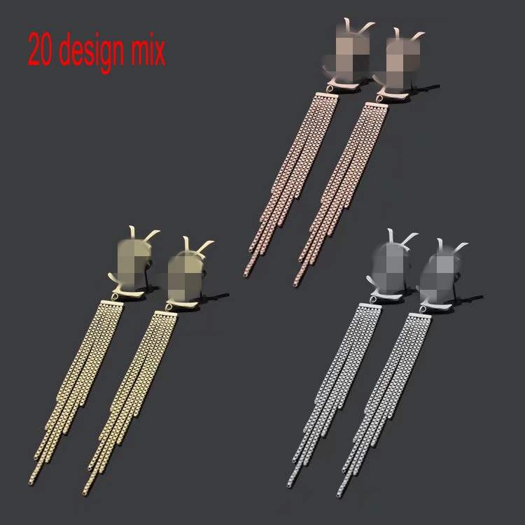 

2021 Long tassel 5.2CM Big Size Never Fade Real 316L Stainless Steel Dangle Women Earrings Gold Silver Rose Colors Extravagant Hoops Party G