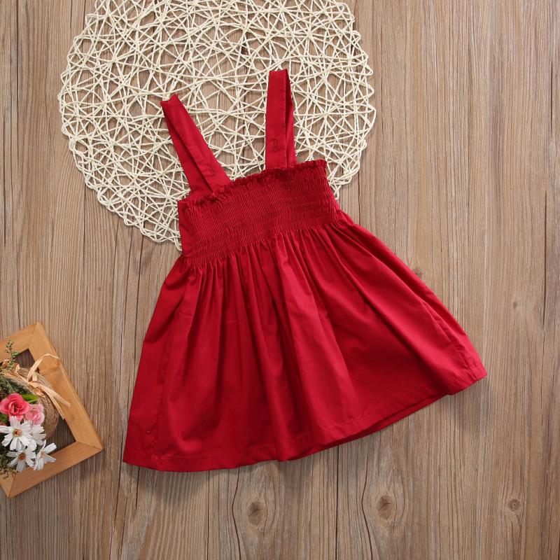 

Girl's Dresses Brand Summer 2021 Baby Girls Dress Toddler Kid Sundress Bowknot Mini Bow Outfit Suntsuit, Red;yellow