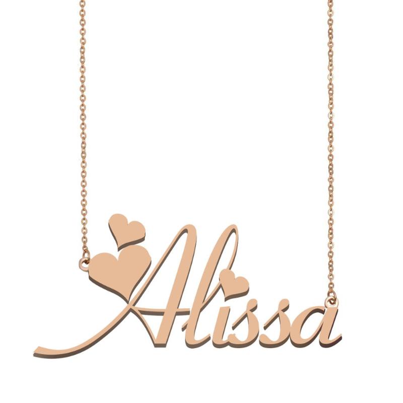 

Pendant Necklaces Alissa Name Necklace, Custom Necklace For Women Girls Friends Birthday Wedding Christmas Mother Days Gift