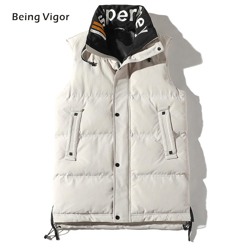 

Men's Vests 2021 Men Gilet Waistcoat Winter Cotton Padded Sleeveless Puffer Jacket Coats Outwear Thicken Vest 4XL, Beige
