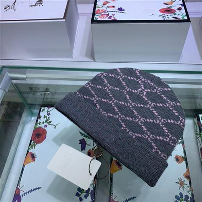 

Wool hat men's and women's autumn and winter g-letter knitting warm and versatile printing trend ear protection headcap, 11