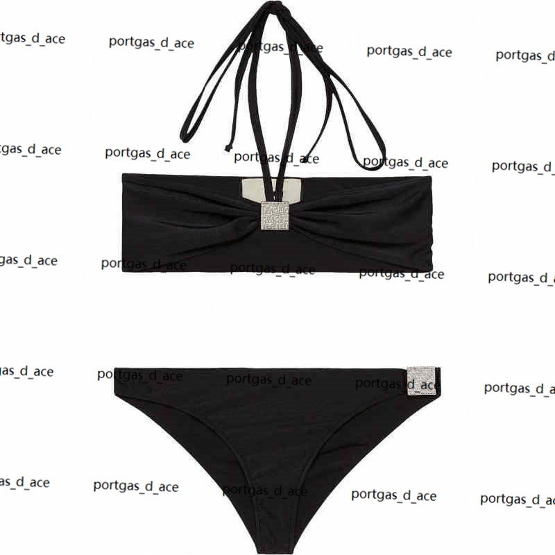 

Classic Crystal Square Letter Bikini Sexy Split Padded Pools Swimwear Womens Halter Diving Spa Surfing Swimsuits