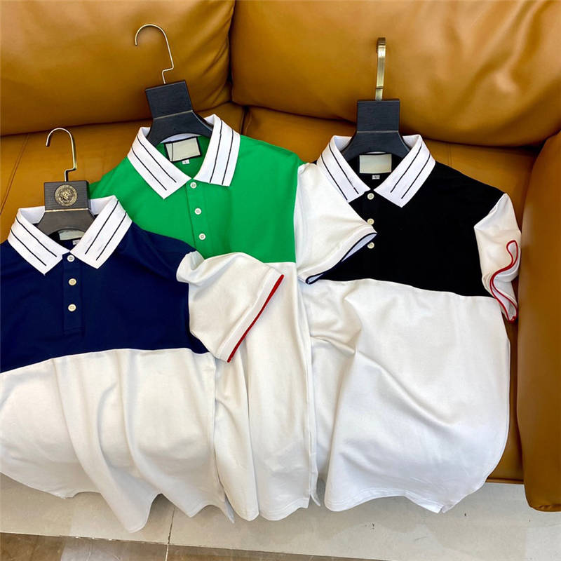 

2021 Designers T shirt Summer Europe Paris Polos American Stars Fashion Mens tshirts Star Satin 100% Cotton Polo Casual t-shirt Women mans JS0048