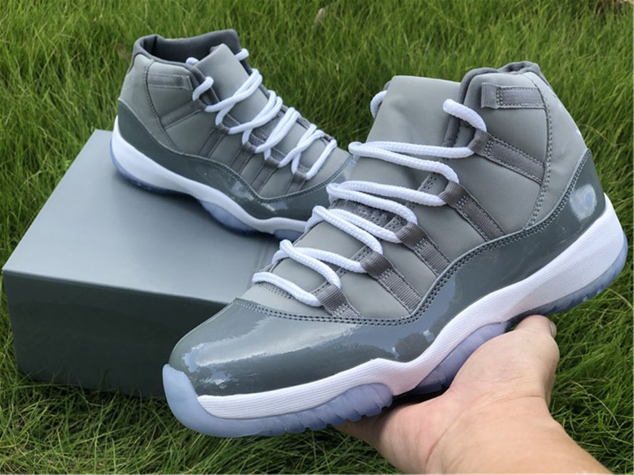

Jumpman 11 RETRO COOL GREY Basketball Shoes Real Carbon Fiber 11s Trainer Sports stylist Fashion Sneakers Come With Box, #2