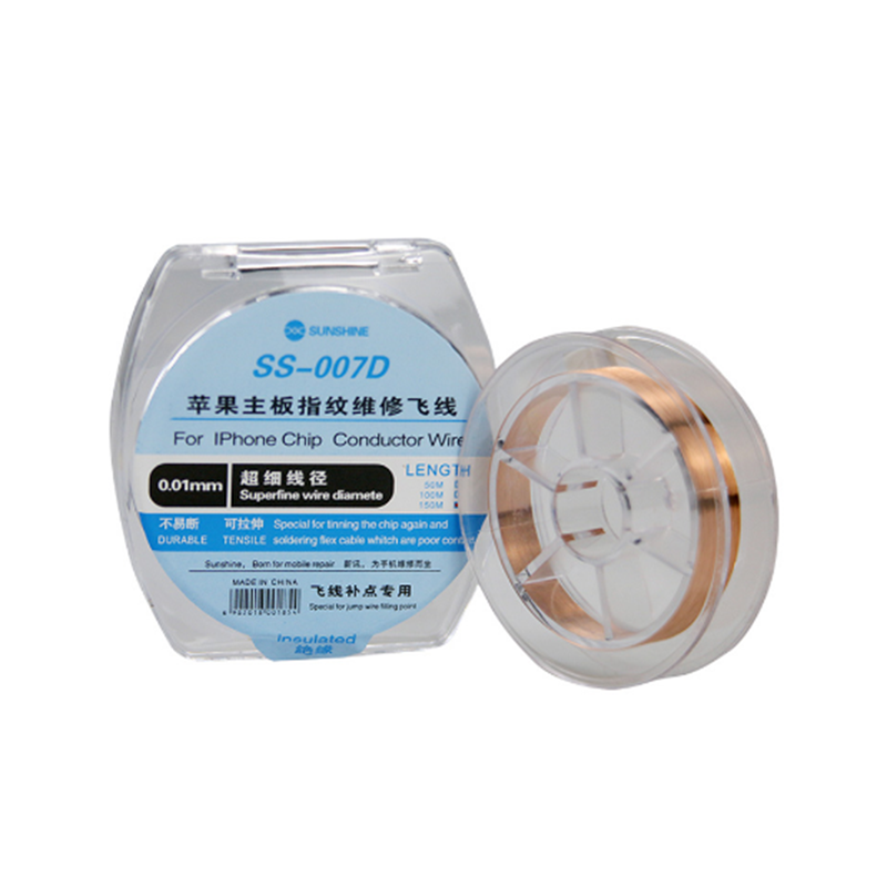 

SS-007D Jump Wire 0.01mm 150M Insulation Repair Flying For Fingerprint Motherboard Material Micro Welding Cell Phone Repairing Tools