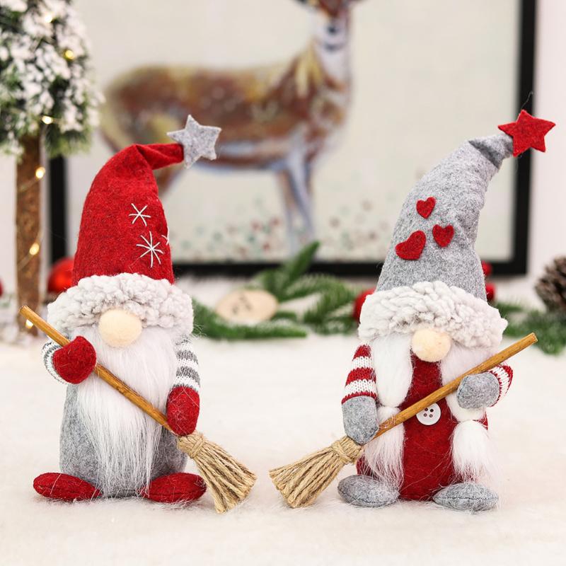 

Christmas Decorations Faceless Doll Sweeping Gnome Ornaments Figurines Navidad Natal Year 2022 Noel