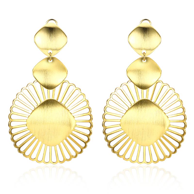 

Dangle & Chandelier Arrival Gold Color Earrings For Women Ear Ring Jewelry Handmade Wedding Hyperbole Design