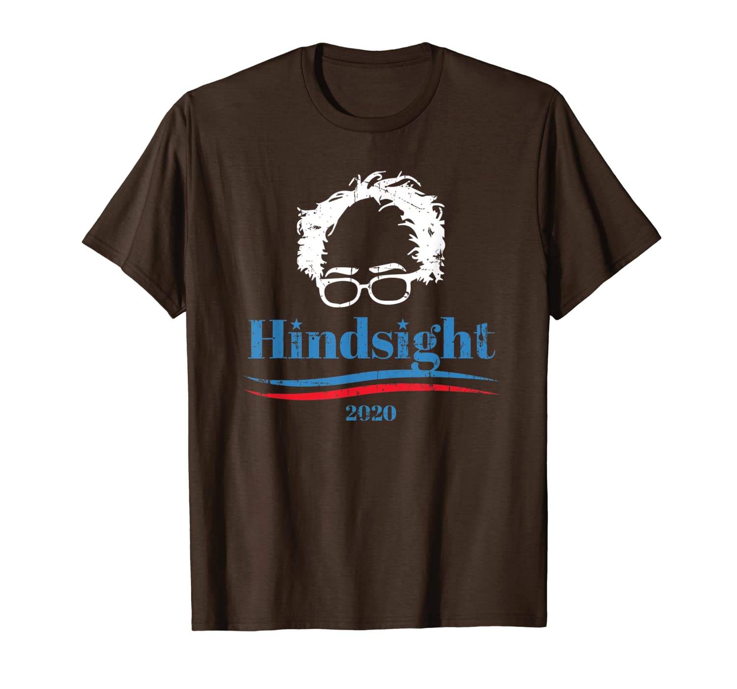 

bernie sanders for president 2020 distressed hindsight t-shirt, White;black