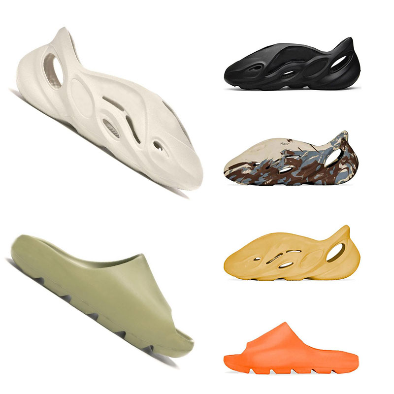 

foam runner Moon Grey slide mens sandal Ararat Bone Desert Sand Enflame Orange Earth Brown black womens beach sandals 36-45