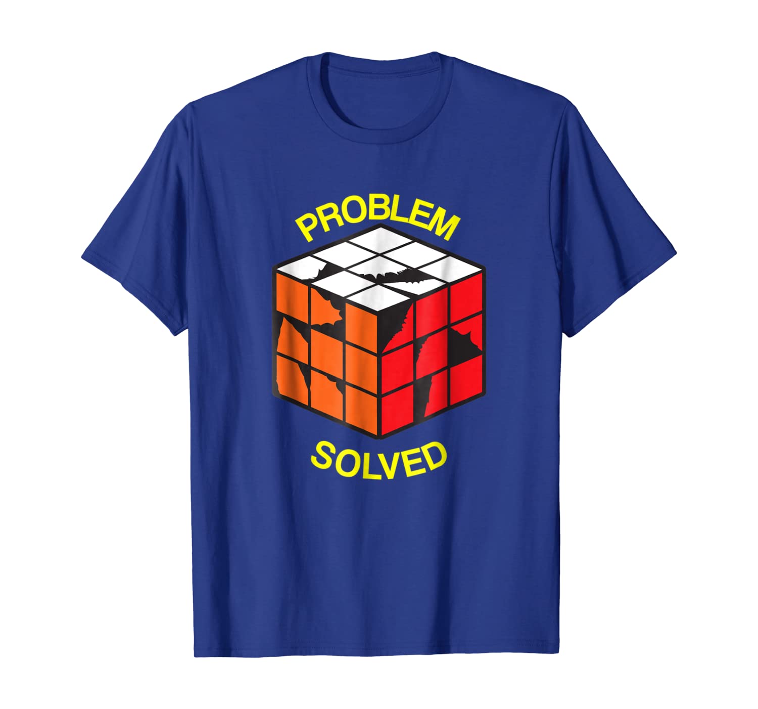 

Gamer Shirts | Problem Solved Rubix Cube T-shirt, White;black