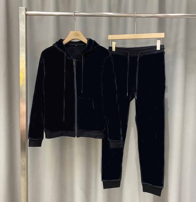 

Spring Mens Designer Tracksuits Fashion Letters Print Sportsuits for Men Women Couple Suits Autumn Jogger Pants Suits 2 Colors Optional, Black