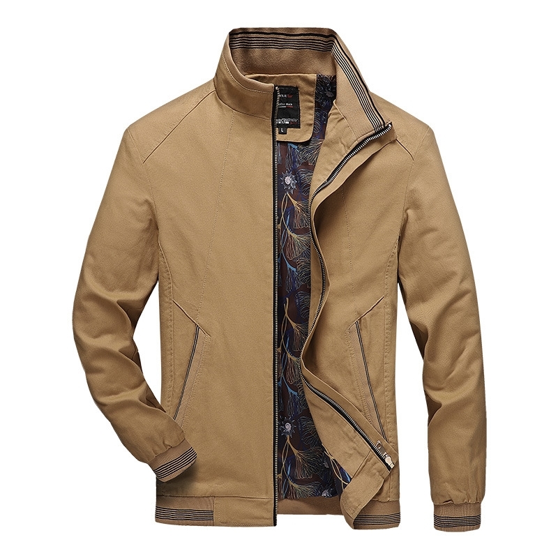 

Jacket washed cotton men's jacket casual clothes, Black