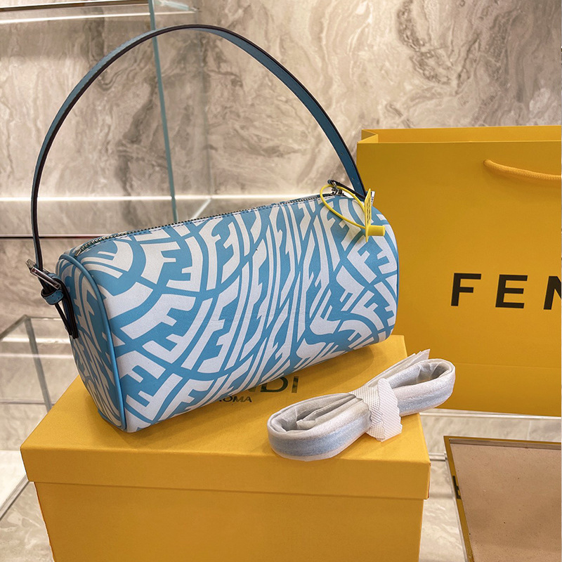 

Bags Vintage Women Fend Luxury 2021 New Designer Ff Enamel Canvas Small Square Underarm Single Shoulder Hand Yellow Round Zmm