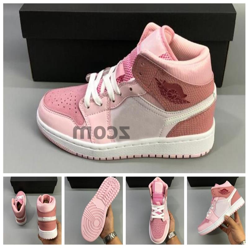 

New Cheap 1s Mid WMNS Baskets Pink Basketball 1 Designer Women Shoes 2020 Girls Digital Sneakers des zapatos chaussures Wblrq, Black