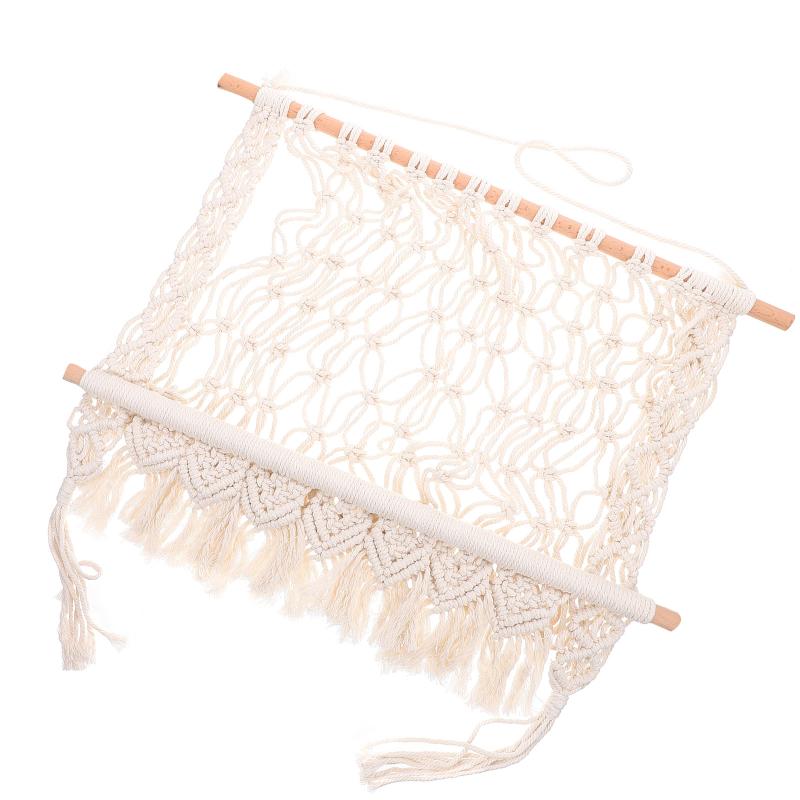 

Hooks & Rails 1 Set Multipurpose Tapestry Tassel Storage Holder Magazines Books Net Bag Hanging Rack