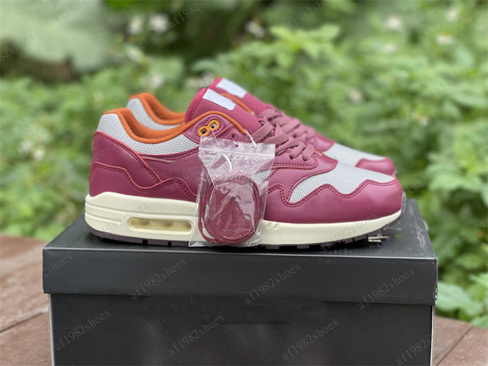 

Patta x Maroon Monarch Waves 1 Sports Shoe 87 Metallic Silver Aqua Noise Running shoes Pure Platinum Black Orange Unisex Designer Sneakers Size 36-47, 01