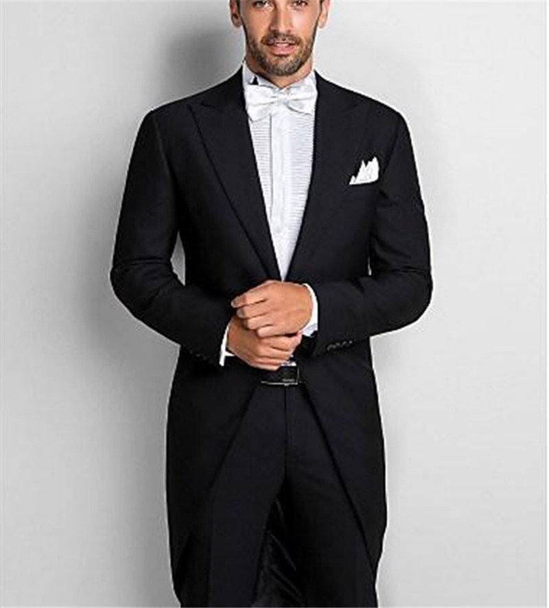 

Men's Suits & Blazers Custom made of the male form 2 black piece tuxedo tails includes tailcoat vest, Picture style9
