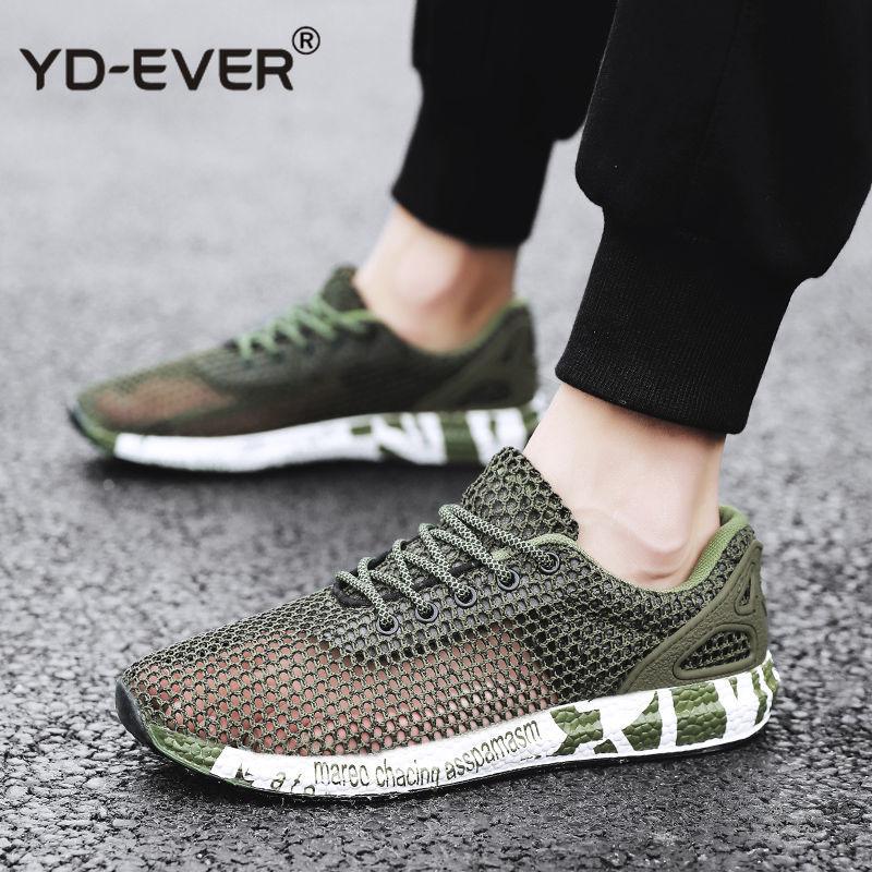 

Sandals Summer Mesh Shoe Sneakers For Men Shoes Breathable Men's Casual Slip-On Male Loafers Walking, Black