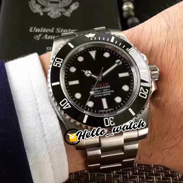 

40mm EM 114060 Sports Watches Stee Case Ceramics Bezle Black Dial Asian 2813 Automatic Mens Watch Rollie Stainless Steel Bracelet HWRX Hello_Watch, Slivery;brown