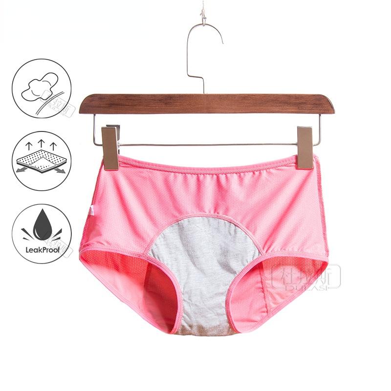 

Women's Panties Leak Proof Menstrual Period Women Underwear Physiological Pants Cotton Seamless Briefs High Waist Female Dropshiping, Black;pink