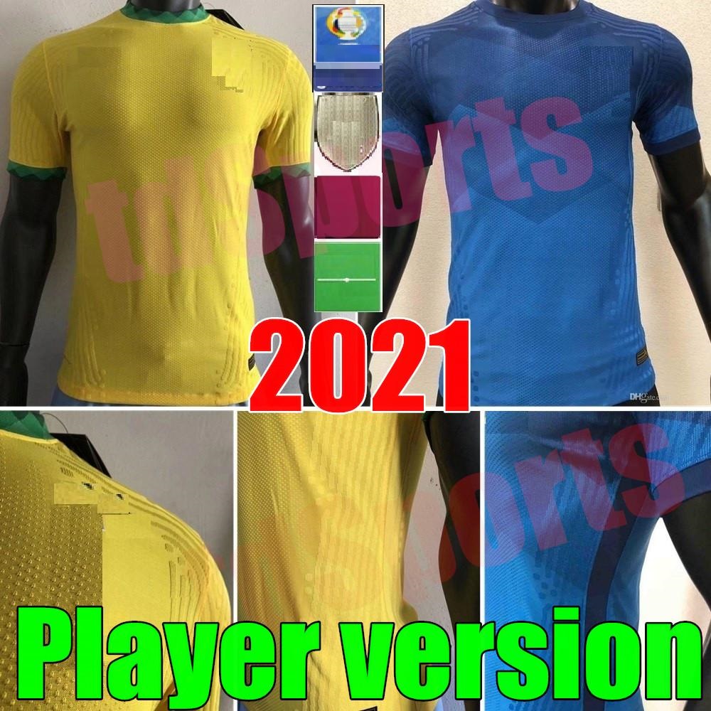 

2021 Player version soccer jerseys PAQUETA NERES COUTINHO football shirt FIRMINO JESUS MARCELO PELE brasil 20 21 maillot de foot, As shown in illustration
