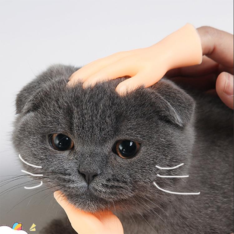 

Cat Supplies Interactive Toys Finger Sets Of Funny Hand Massage Fingers Gloves Pet Supplie For Kitten Small Open Palm Model