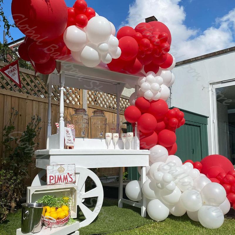 

Party Decoration 120Pcs Red White Balloon Garland Baby Shower Birthday Festival GarlandKit Latex Balloons