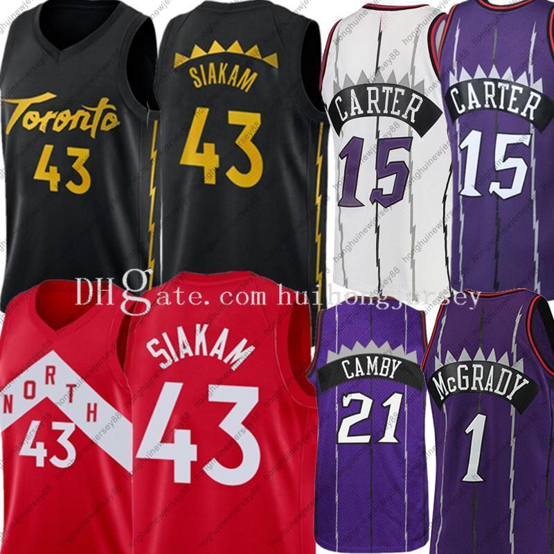 

Vince 15 Carter Pascal 43 Siakam Basketball Jersey Fred 23 VanVleet Kyle 7 Lowry 1 McGrady men youth, As6