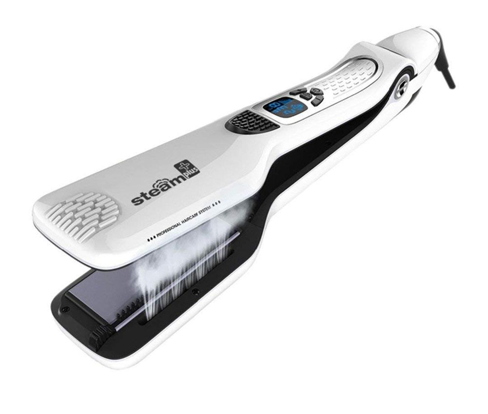 

Professional Hair Straightener Steam Electric Hair Hot Comb Dual Voltage Titanium Flat Iron Hair Curler Hairstyles Tool For