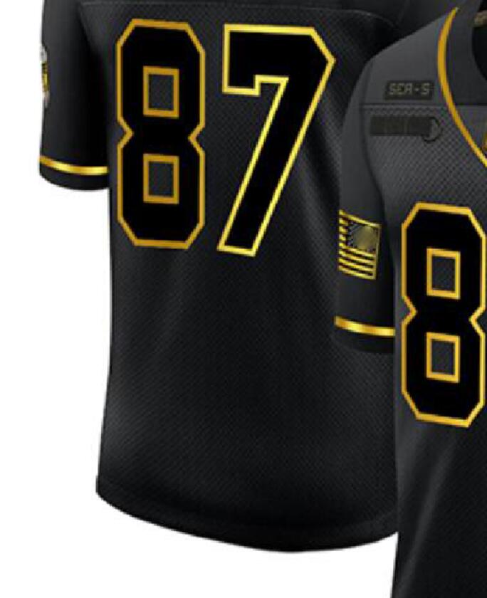 

Professional Custom Jerseys KC 15 87 Embroidered Salute to Service Retro Gold word Mens American Football Jersey A0, 41 kamara