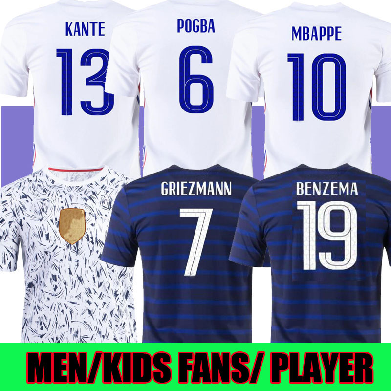 

Euro 2020 cup MBAPPE GRIEZMANN FRANCE soccer jersey POGBA GIROUD KANTE la Maillot de football shirt enfants fans player verson 2021 Francia BENZEMA men women kids kit, Away player version