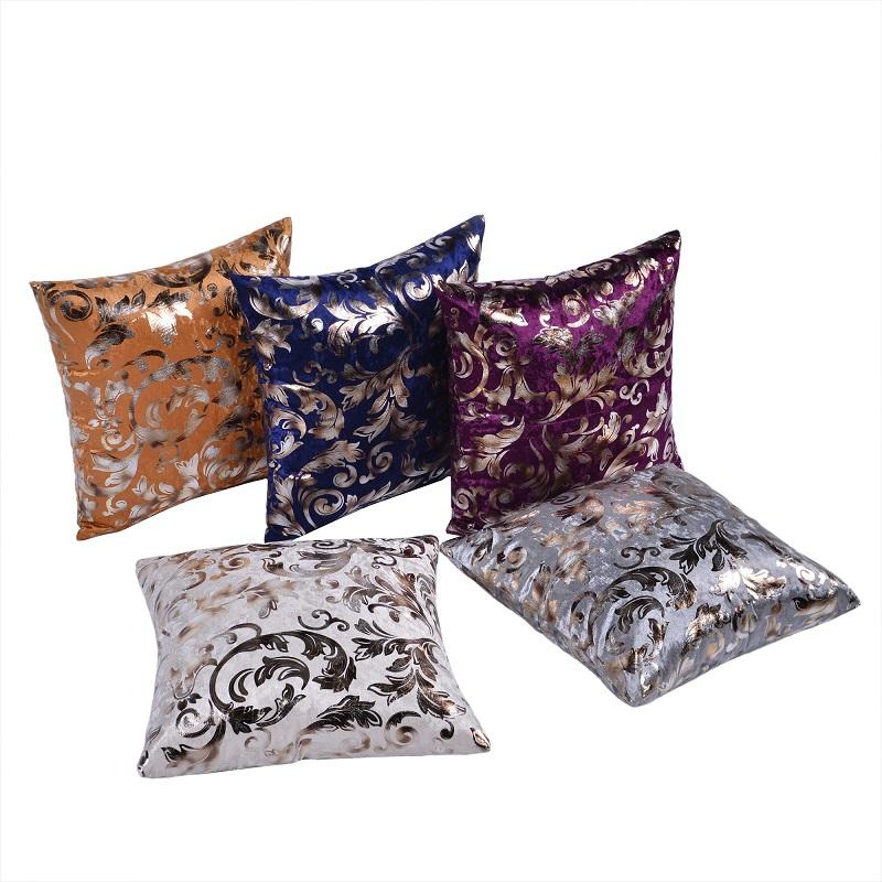 

Cushion/Decorative Pillow European Silver Sofa Fashion Cushion Cover Cotton Decorative Throw Printed Bedding Home Decor 45x45, 07