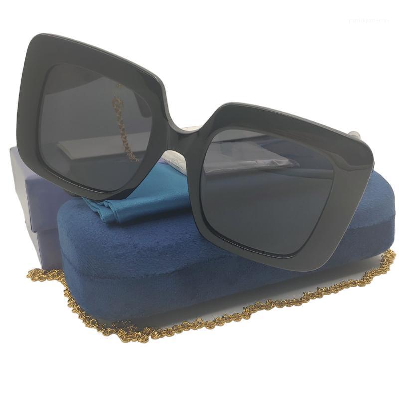 

Sunglasses Square Glasses 2021 Summer Shield Acetate Women's Woman Sunglases Black Brand Designer