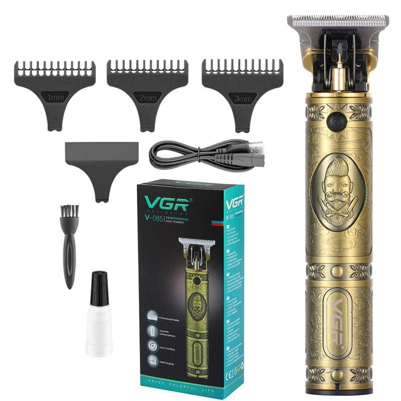 

Hair Clippers VGR Electric Clipper Rechargeable Stainless Steel Cutter Head USB Port Professional Full Nose And Ear Trimmer