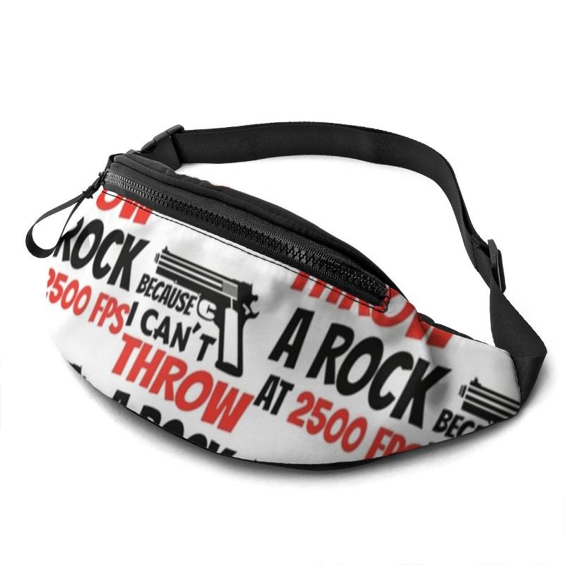 

Waist Bags Gun Bag Men Jogging Pack Funny Polyester