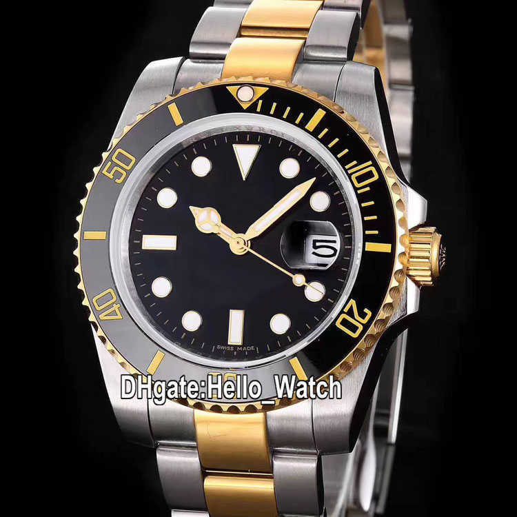 

Designer Watches Date 116613-LN-97203 116613 8215 Automatic Mens Watch Black Dial Sapphire Ceramics Bezel Tone Yellow Gold Band discount, Ro-b04a1