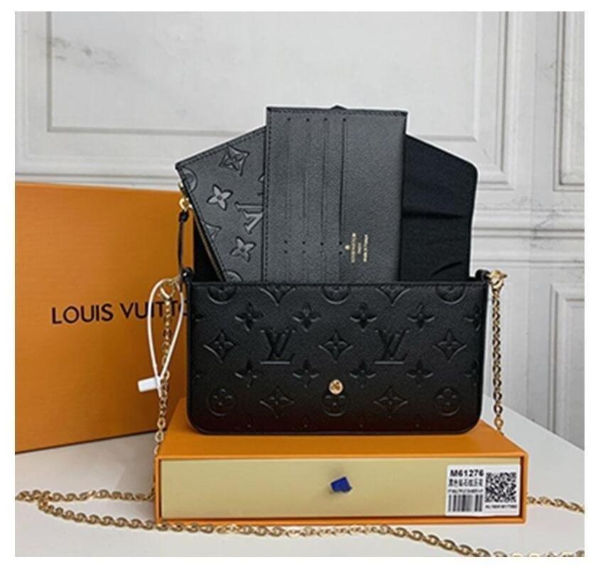 

LVLOUISVITTON BagVUTTON three-in-one shoulder messenger bag fashion envelope bages lady chain bags crossbody package