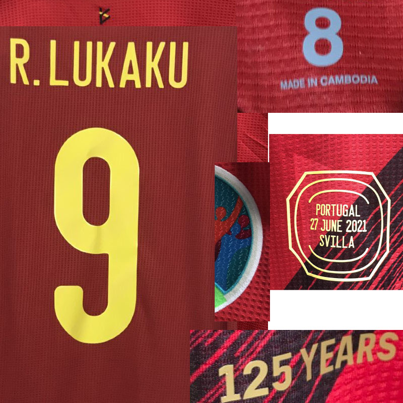 

Collectable 2021 Final Match Worn Player Issue Lukaku With MatchDetails Custom Any Name Number Soccer Patch Badge