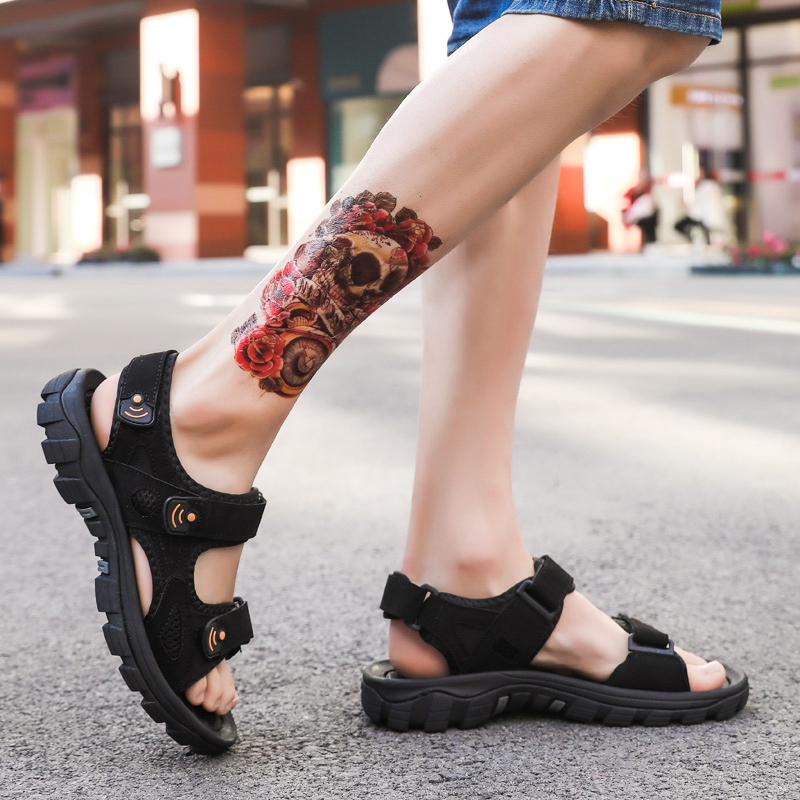 

2021 Men Sports Trainer Sneaker Big Size Slippers Sandals Summer Slides Black Grey White Light Blue Orange Designers flip flops Code: 11-2210, 6i9a7853_1_1