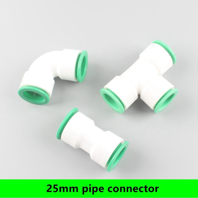

25mm Straight Elbow Tee Water Pipe Quick Connector DN20 PPR Fitting For Garden Irrigation Tank Free Welding&Glue Watering Equipments