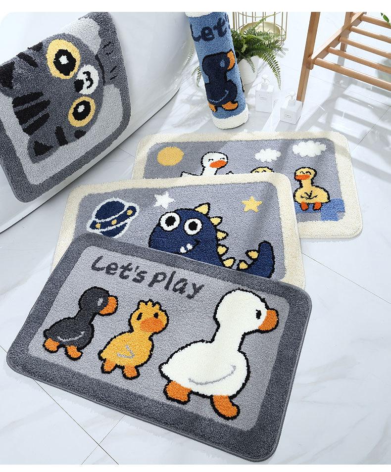 

Home Non-Slip Microfiber Animal Duck Door Mat Household Kitchen Absorbent Rug Shower Anti-slip Floor Decor Bathroom Carpets