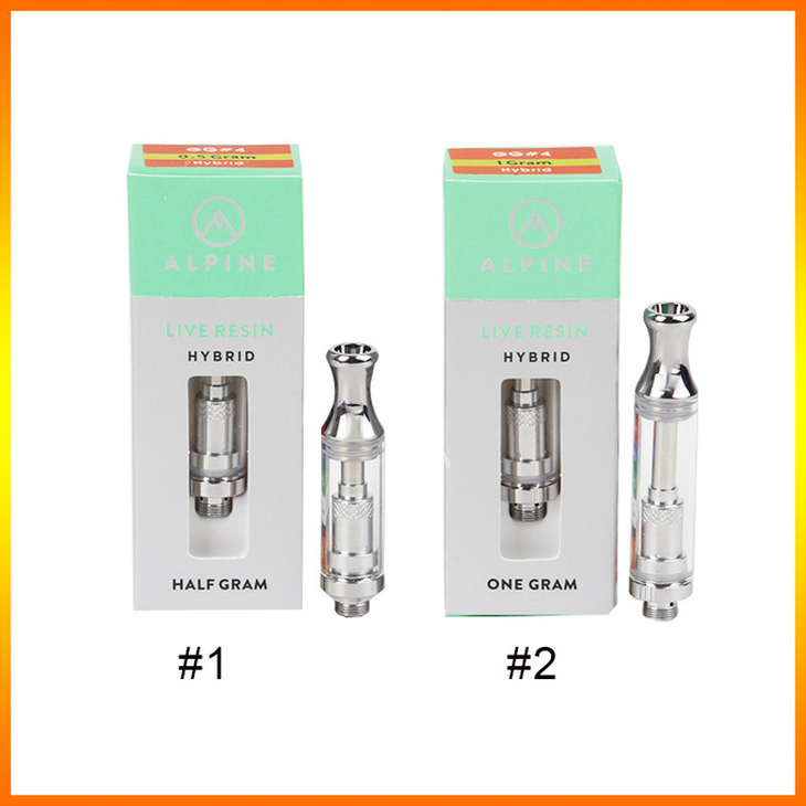 

LIVE RESIN Atomizers Cotton Coil Vape Cartridge Kit 0.5ml 1.0ml Vaporizers 510 Thread With Package Box