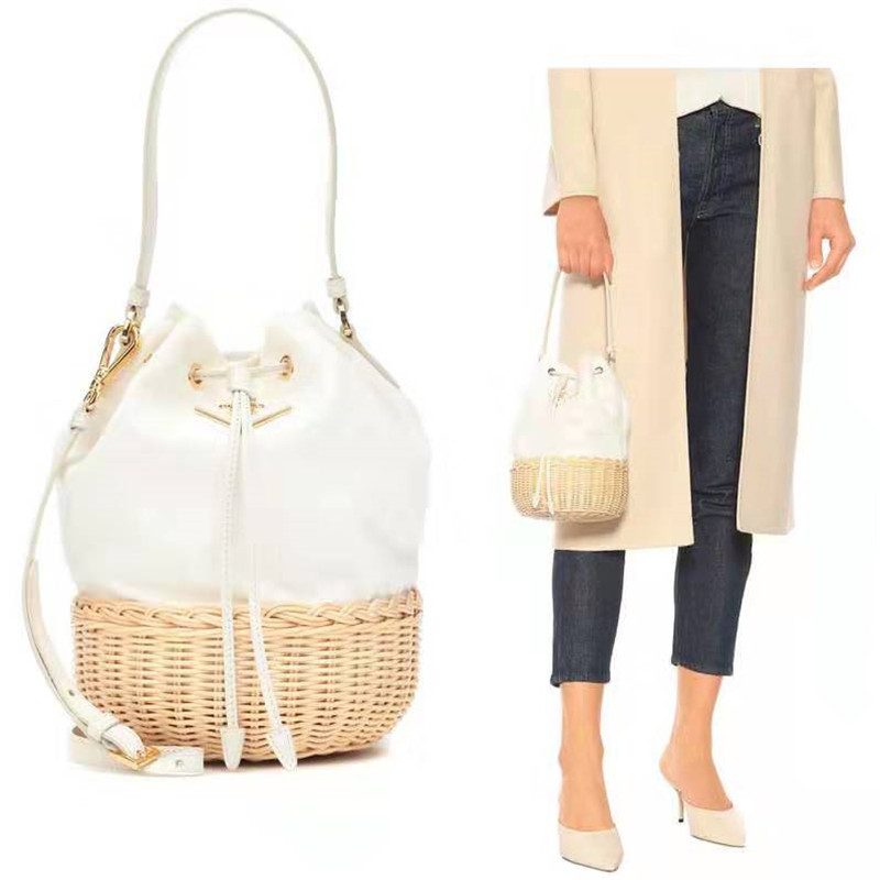 

Top Designer Caviar Genuine leather String Shoulder Bags Ladies Straw Bag Luxury Brand Design Handbag Sheepskin Real Rattan Tobu Dolino Nova handbags Bucket, Make up the difference